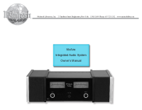 McIntosh McAire - Owners manual 